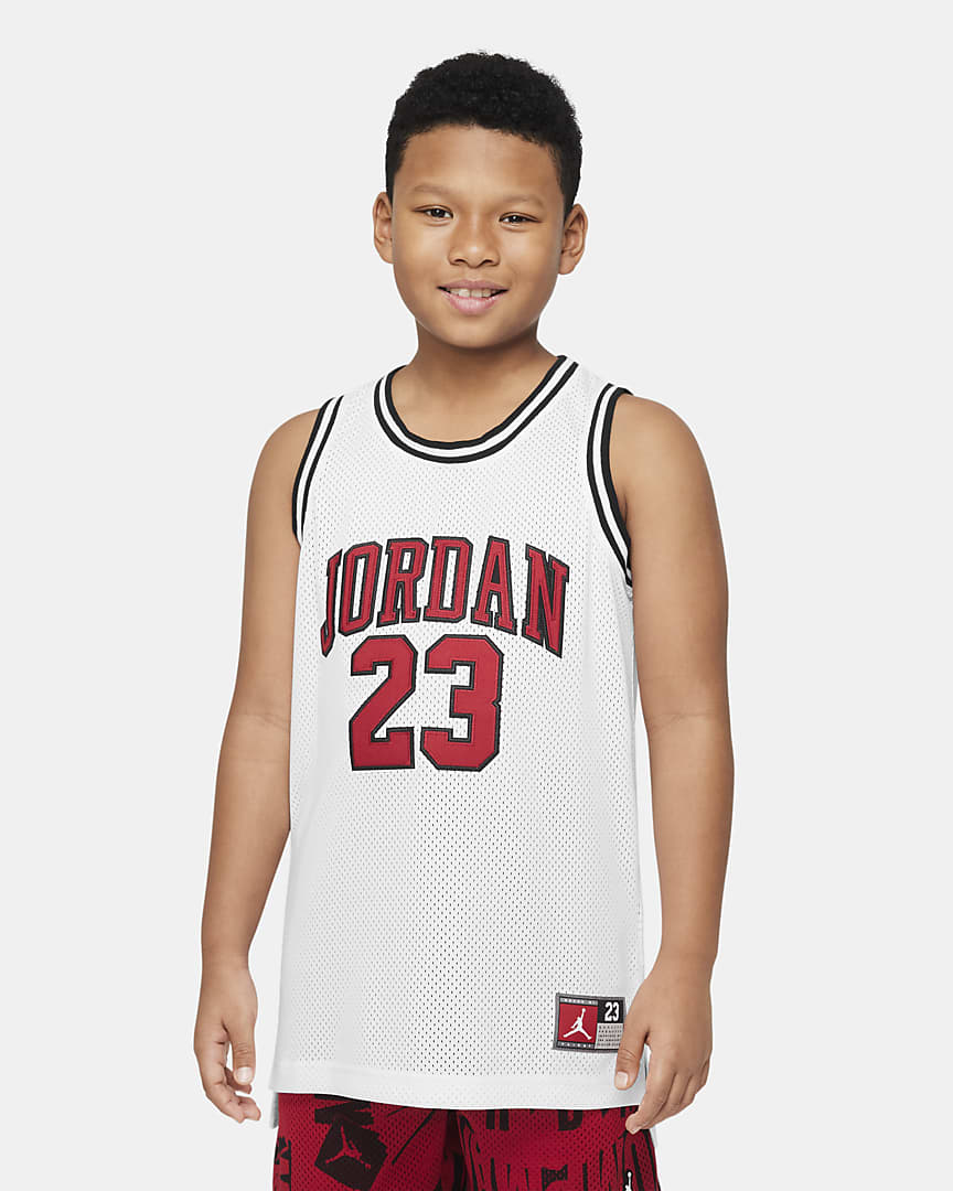 Camiseta Nike Air Jordan Junior en color blanco